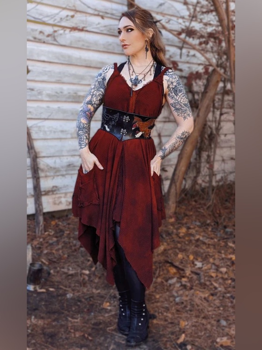 HagCraft Farm Adventuring Dress in Berserk Colorway
